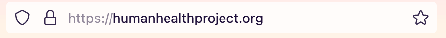 Screenshot of address bar in browser showing HHP's security status